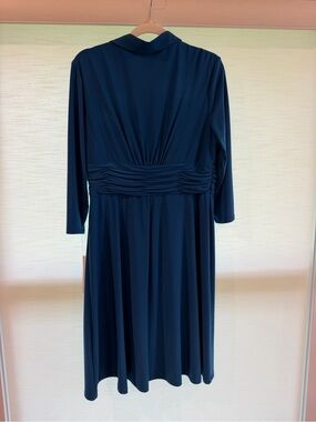 slim fit dress slacks Evan Picone Women's Sleeveless Midi Dress with Rouched Belt